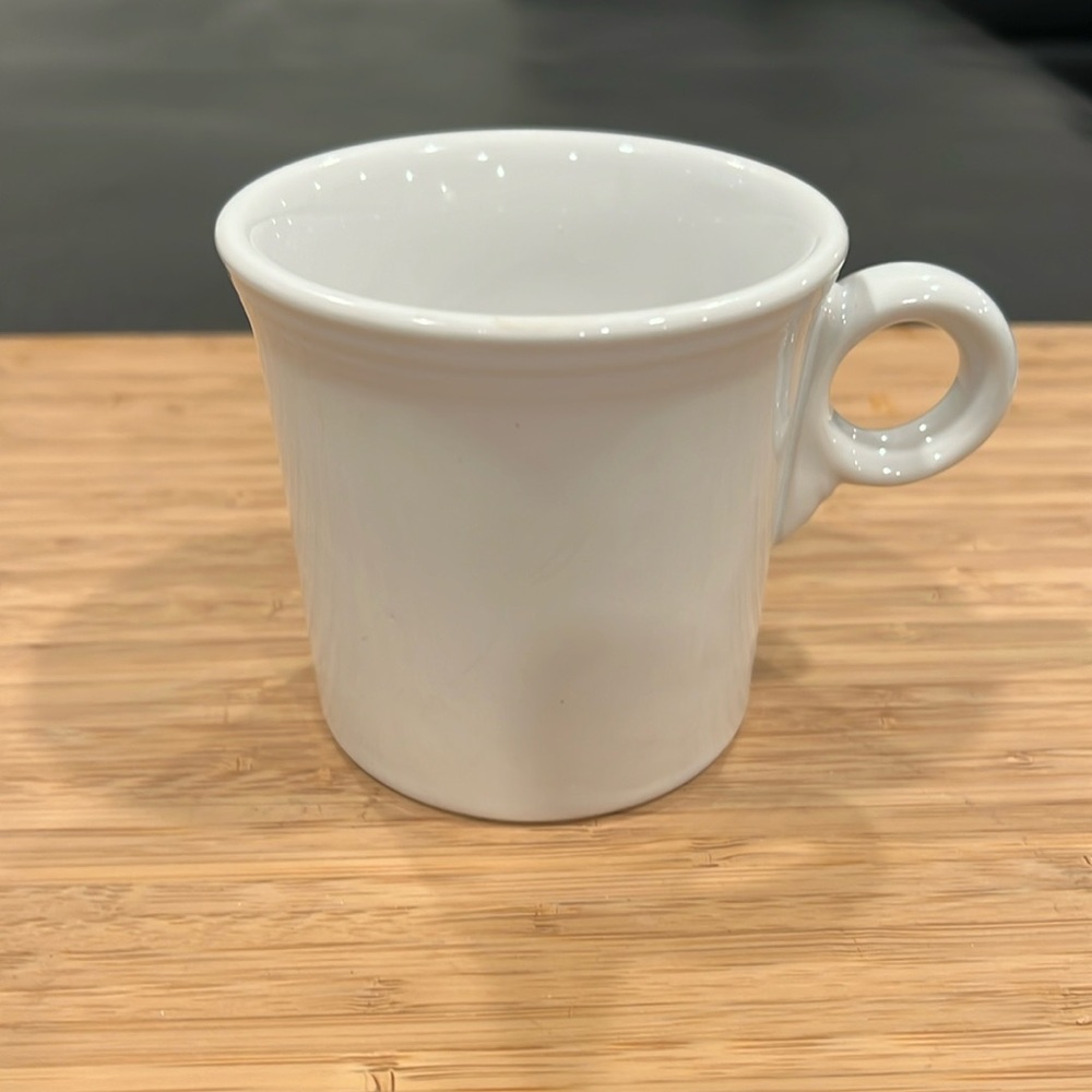 Vintage Fiestaware Homer Laughlin China Co. Ring White Mug